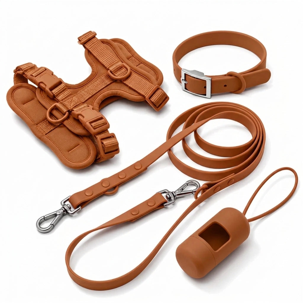 Complete Corgi-wandelset - tuig, halsband, riem en poepzakjeshouder
