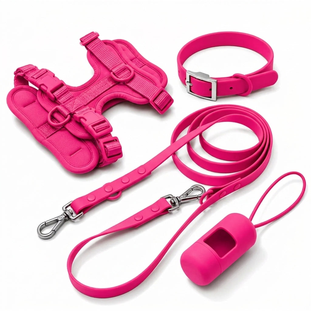 Complete Corgi-wandelset - tuig, halsband, riem en poepzakjeshouder